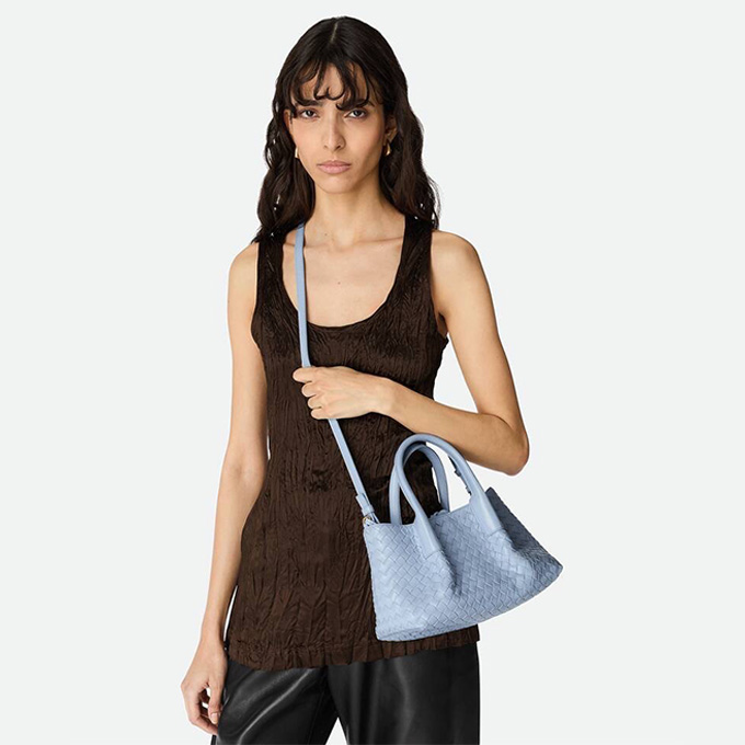 bottega veneta small pinacoteca intrecciato leather tote handbag #819004